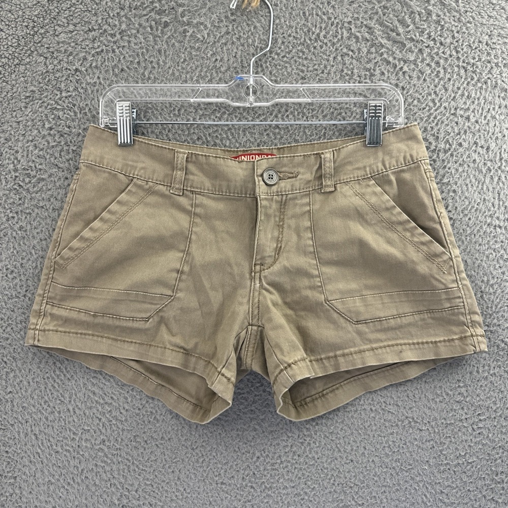 Y2K 2000 Unionbay Low Rise Micro Mini Shorts Utility Flap Pockets Women's 5